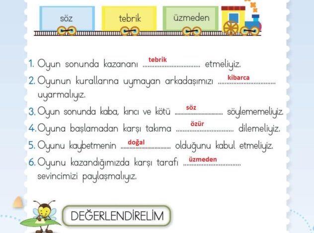 2. Sınıf Hayat Bilgisi Meb Yayınları Sayfa 52 Cevapları