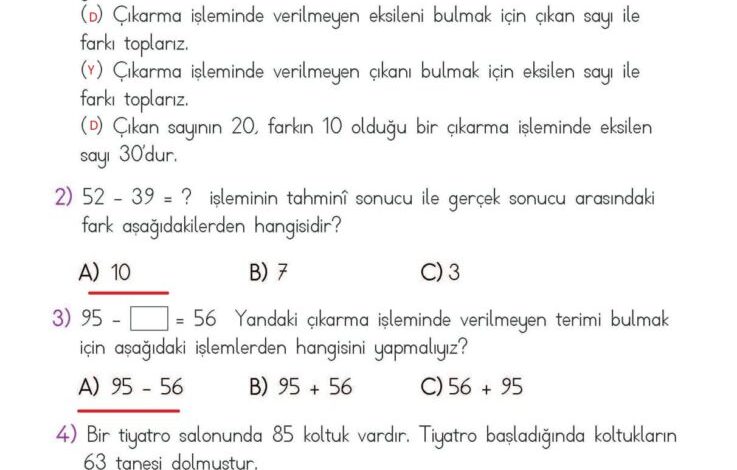 2. Sınıf Matematik Meb Yayınları Sayfa 110 Cevapları