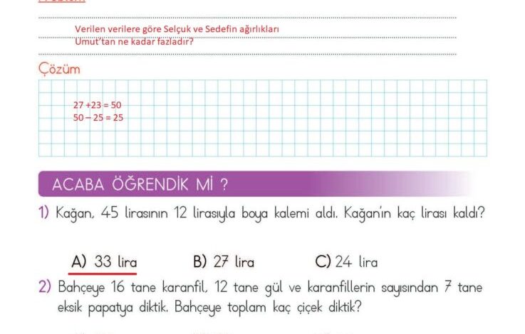 2. Sınıf Matematik Meb Yayınları Sayfa 119 Cevapları