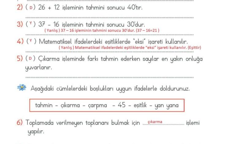 2. Sınıf Matematik Meb Yayınları Sayfa 126 Cevapları