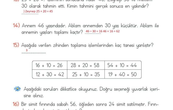 2. Sınıf Matematik Meb Yayınları Sayfa 127 Cevapları