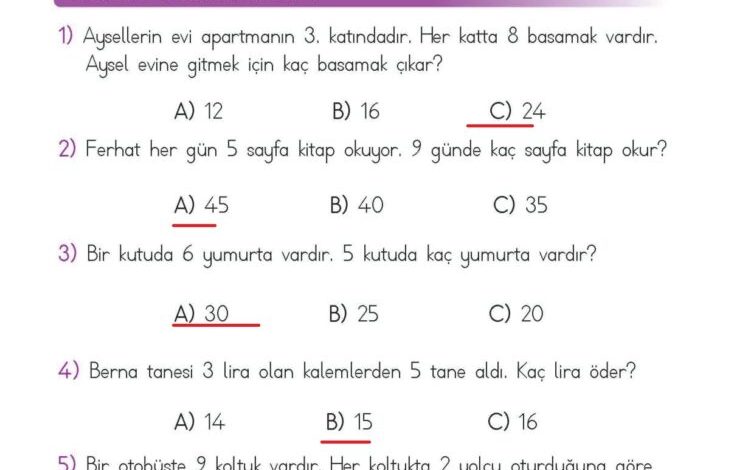 2. Sınıf Matematik Meb Yayınları Sayfa 183 Cevapları