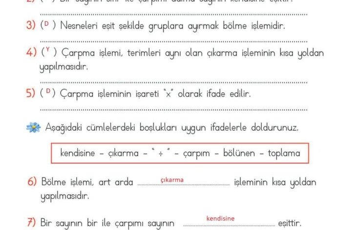 2. Sınıf Matematik Meb Yayınları Sayfa 198 Cevapları