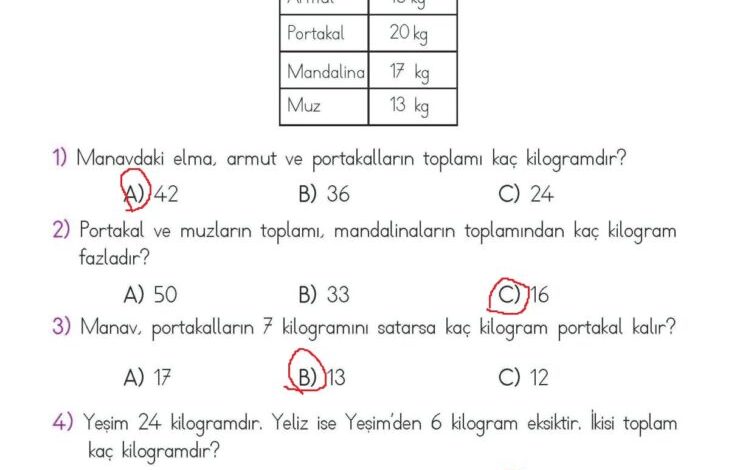 2. Sınıf Matematik Meb Yayınları Sayfa 289 Cevapları