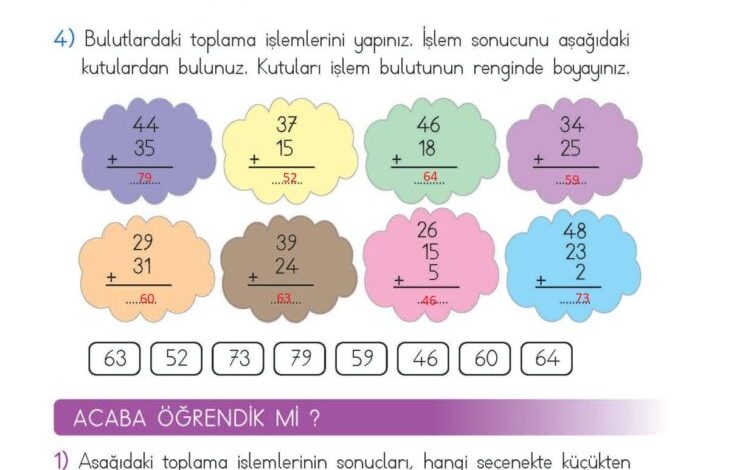 2. Sınıf Matematik Meb Yayınları Sayfa 66 Cevapları