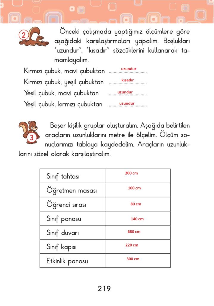 2. Sınıf Matematik Pasifik Yayınları Sayfa 219 Cevapları