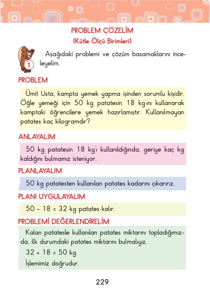 2. Sınıf Matematik Pasifik Yayınları Sayfa 229 Cevapları