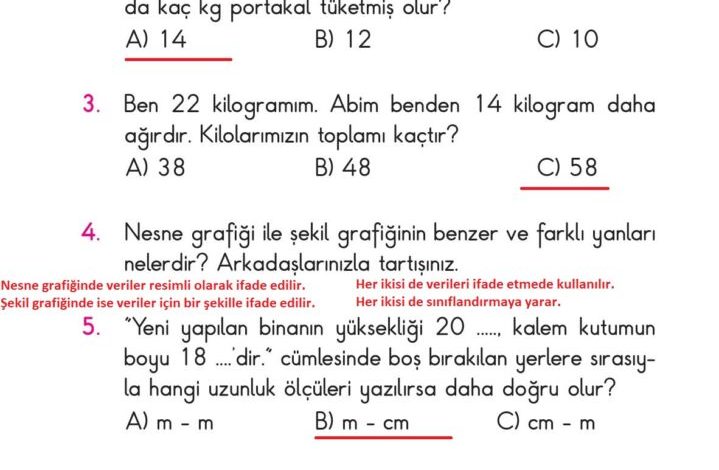 2. Sınıf Matematik Pasifik Yayınları Sayfa 232 Cevapları