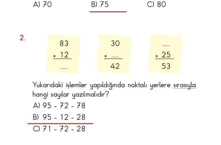 2. Sınıf Matematik Pasifik Yayınları Sayfa 99 Cevapları