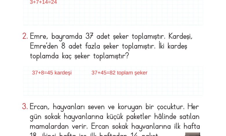 2. Sınıf Meb Yayınları Matematik Ders Kitabı Sayfa 105 Cevapları