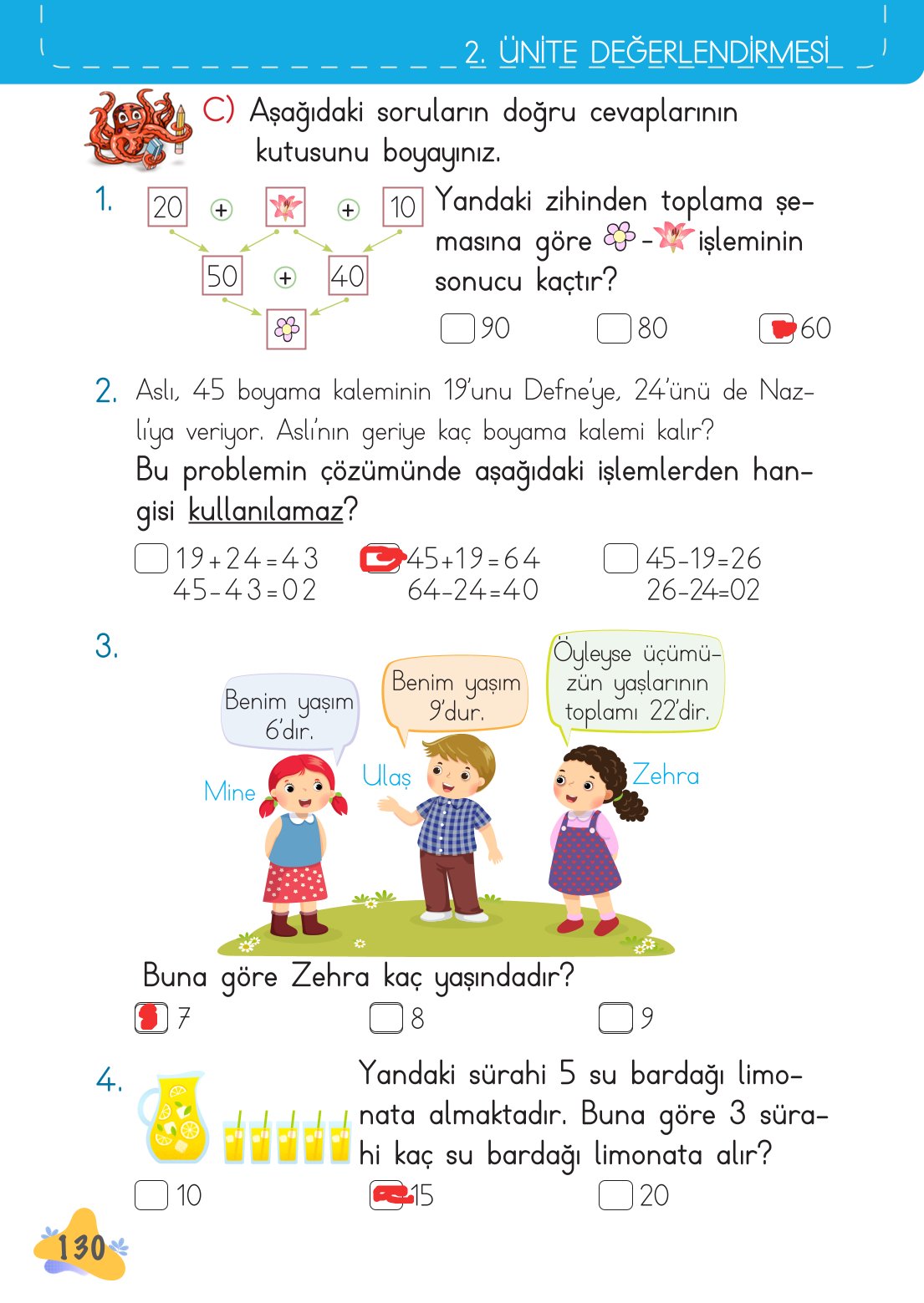 2. Sınıf Meb Yayınları Matematik Ders Kitabı Sayfa 131 Cevapları