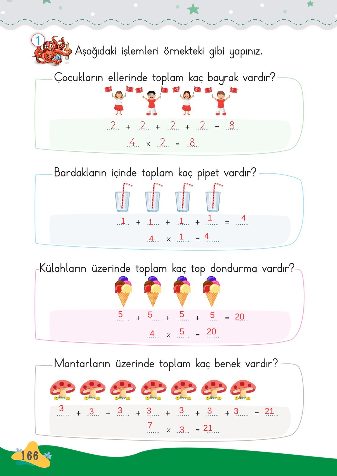 2. Sınıf Meb Yayınları Matematik Ders Kitabı Sayfa 167 Cevapları