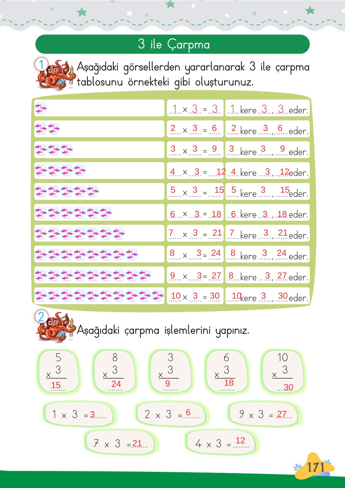 2. Sınıf Meb Yayınları Matematik Ders Kitabı Sayfa 172 Cevapları