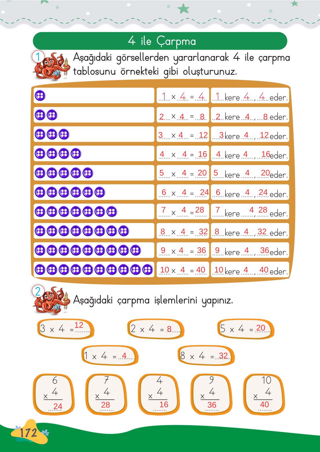 2. Sınıf Meb Yayınları Matematik Ders Kitabı Sayfa 173 Cevapları