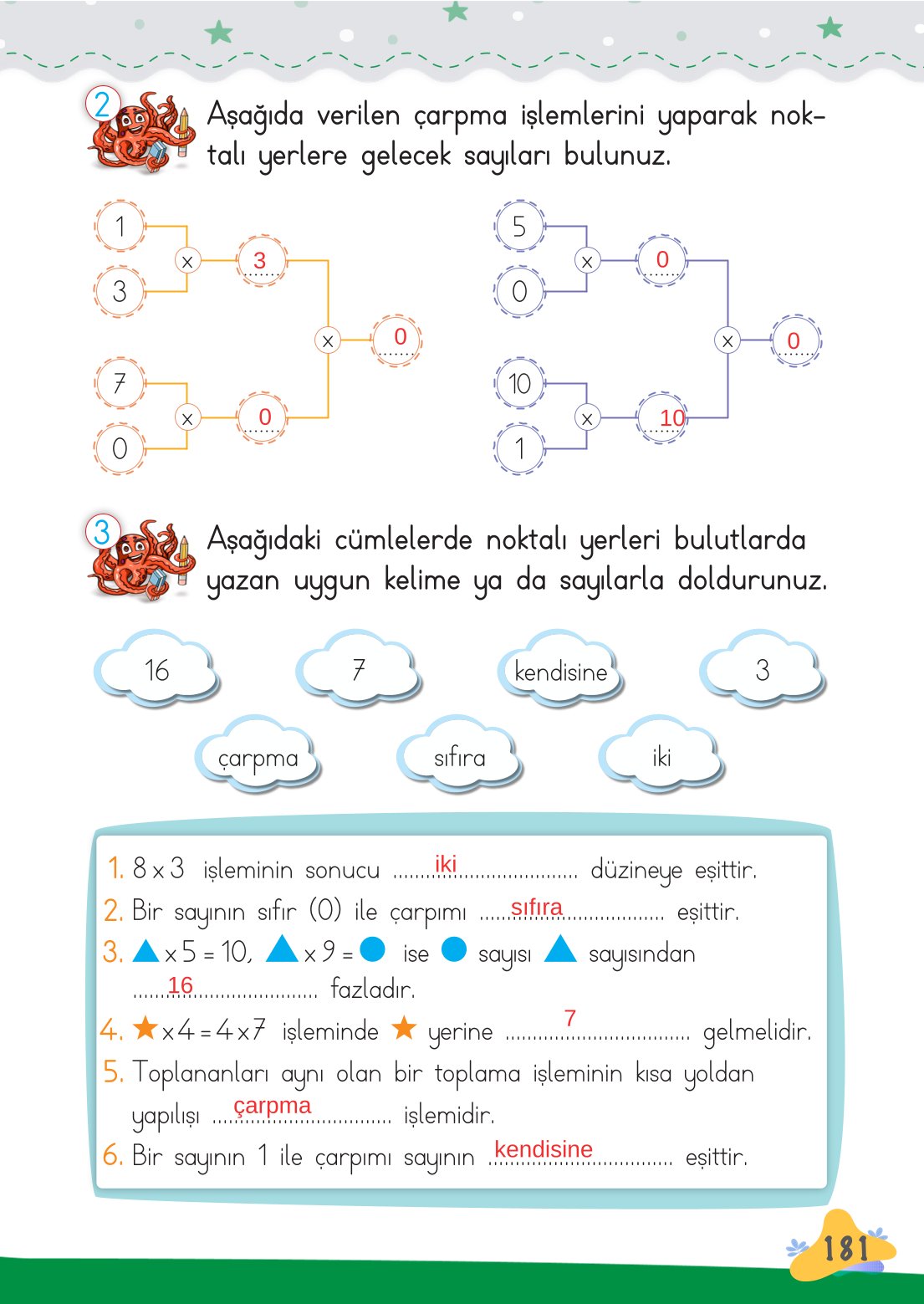 2. Sınıf Meb Yayınları Matematik Ders Kitabı Sayfa 182 Cevapları