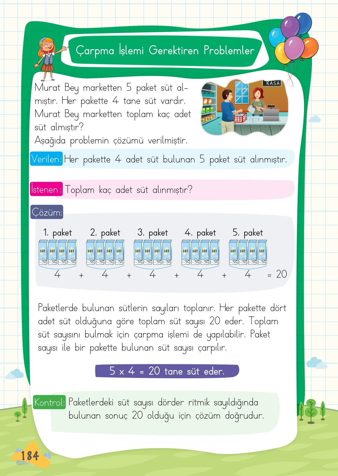 2. Sınıf Meb Yayınları Matematik Ders Kitabı Sayfa 185 Cevapları