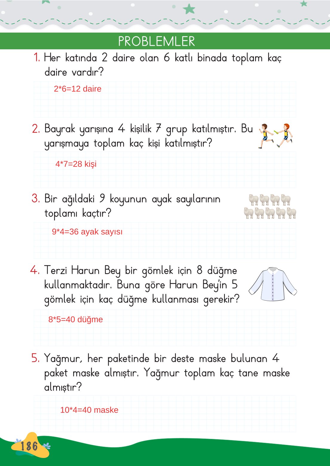 2. Sınıf Meb Yayınları Matematik Ders Kitabı Sayfa 187 Cevapları