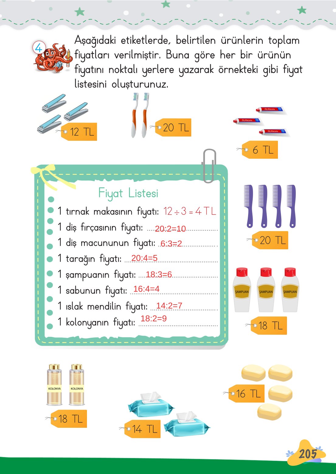 2. Sınıf Meb Yayınları Matematik Ders Kitabı Sayfa 206 Cevapları