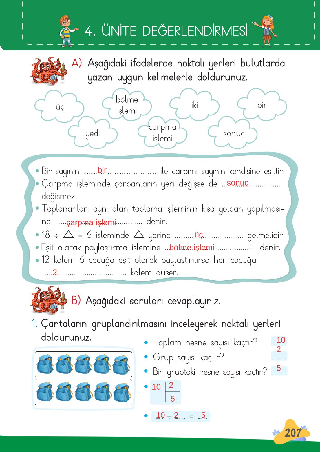 2. Sınıf Meb Yayınları Matematik Ders Kitabı Sayfa 208 Cevapları