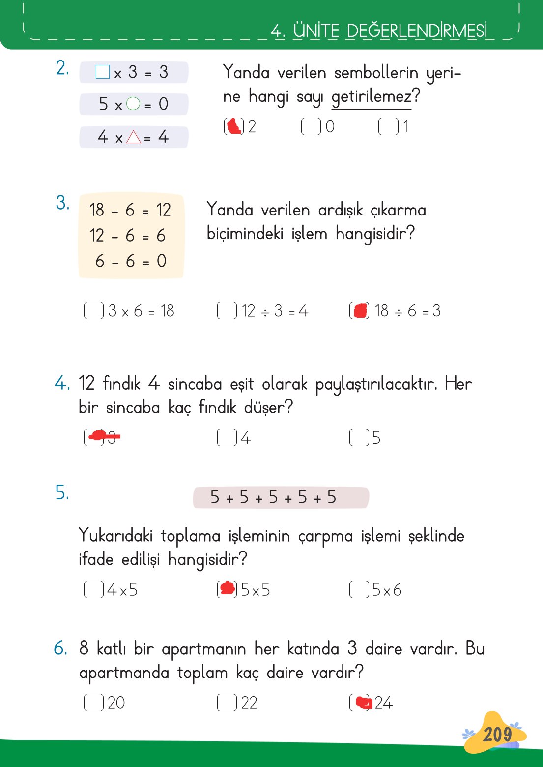 2. Sınıf Meb Yayınları Matematik Ders Kitabı Sayfa 210 Cevapları