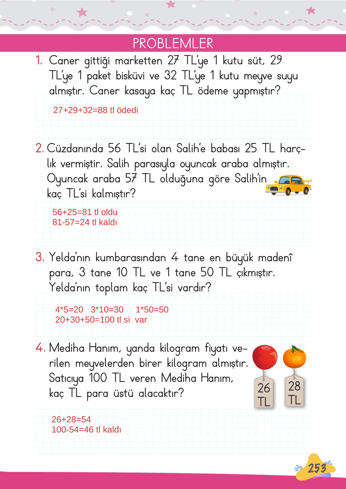 2. Sınıf Meb Yayınları Matematik Ders Kitabı Sayfa 254 Cevapları