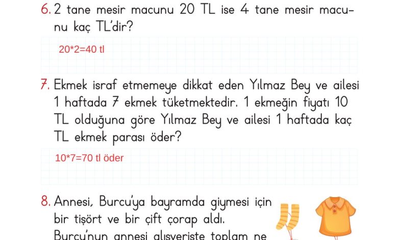 2. Sınıf Meb Yayınları Matematik Ders Kitabı Sayfa 255 Cevapları