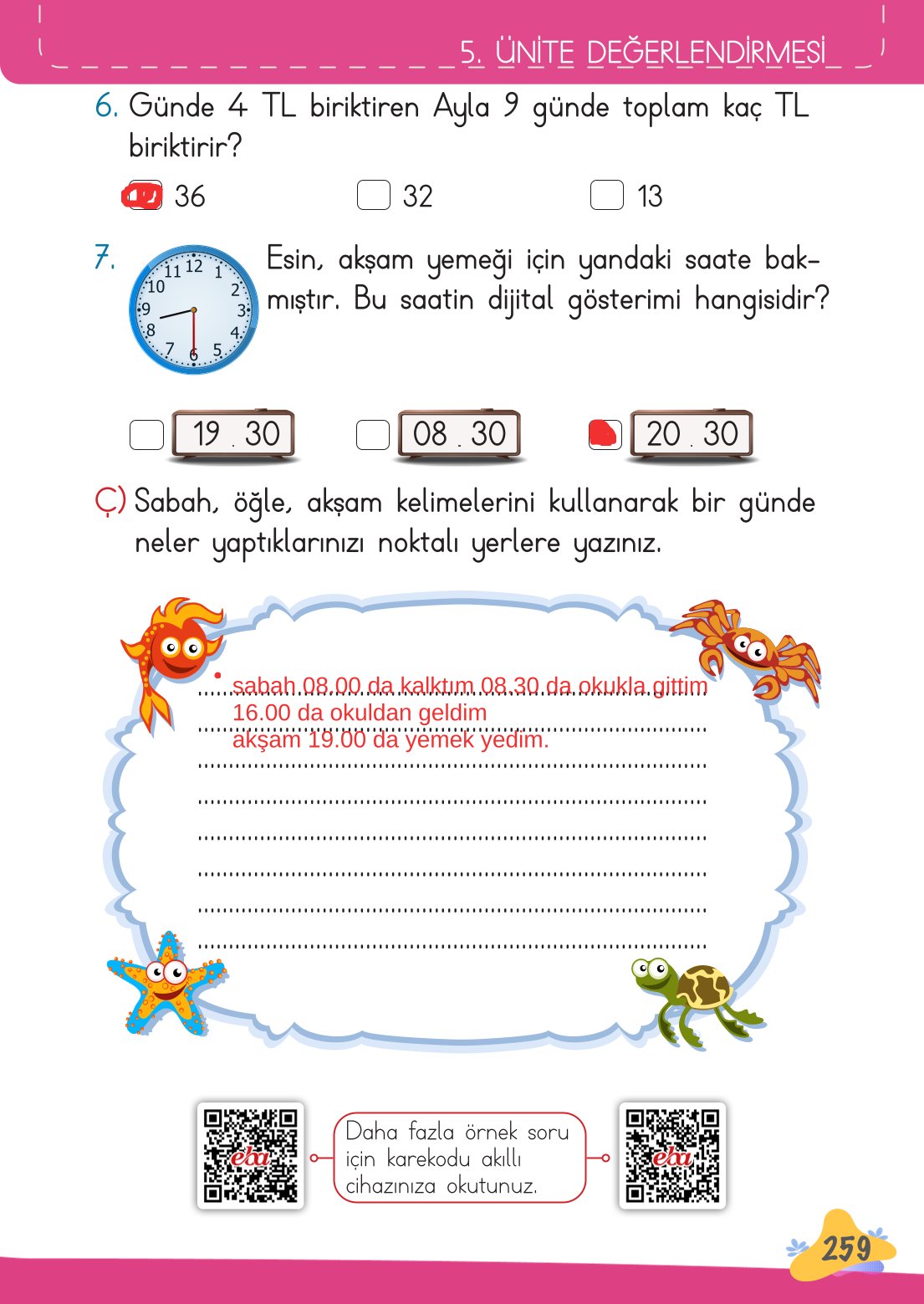 2. Sınıf Meb Yayınları Matematik Ders Kitabı Sayfa 260 Cevapları