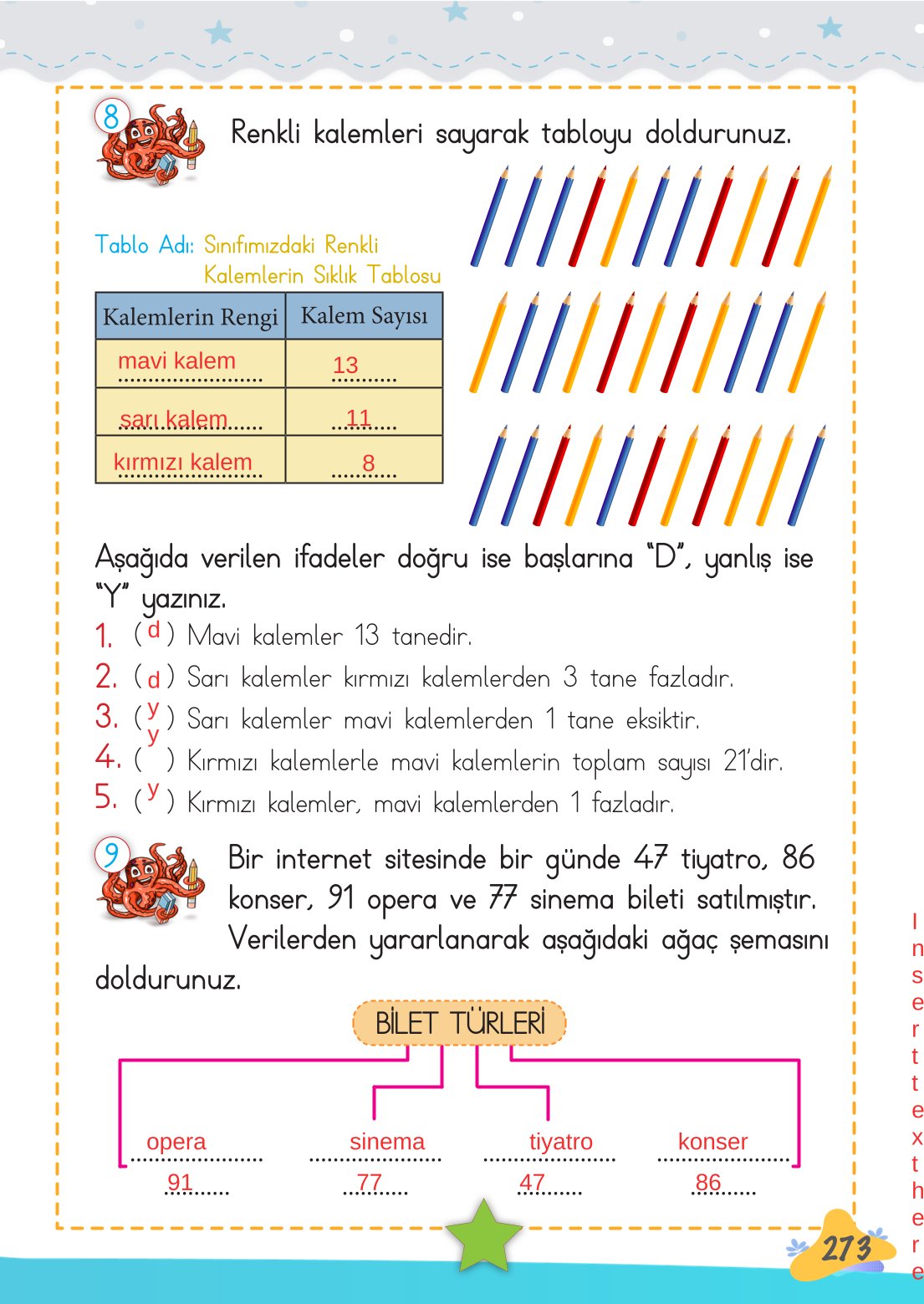 2. Sınıf Meb Yayınları Matematik Ders Kitabı Sayfa 274 Cevapları