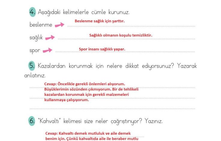 2. Sınıf Türkçe Ada Matbaacılık Yayıncılık Sayfa 196 Cevapları