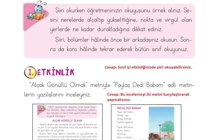 2. Sınıf Türkçe Ada Matbaacılık Yayıncılık Sayfa 34 Cevapları