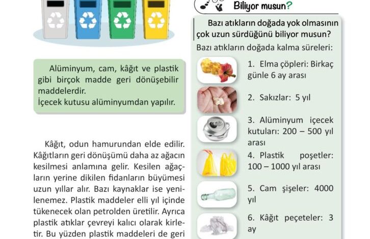 3. Sınıf Fen Bilimleri Meb Yayınları Sayfa 193 Cevapları