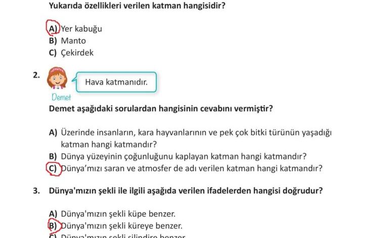 3. Sınıf Fen Bilimleri Meb Yayınları Sayfa 33 Cevapları