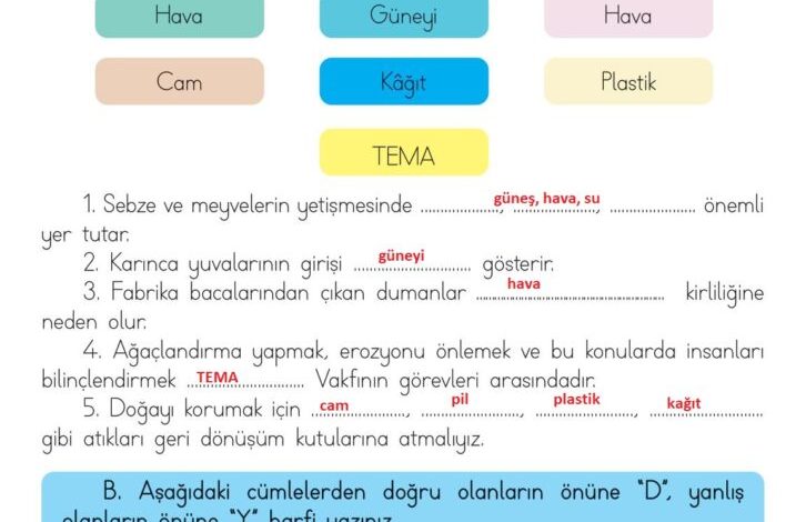 3. Sınıf Hayat Bilgisi Meb Yayınları Sayfa 176 Cevapları