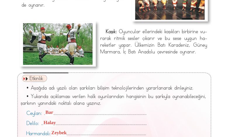 3. Sınıf Hecce Yayıncılık Müzik Ders Kitabı Sayfa 44 Cevapları