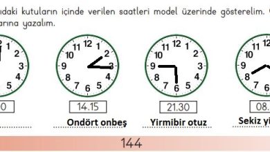 3. Sınıf Matematik Meb Yayınları Sayfa 144 Cevapları