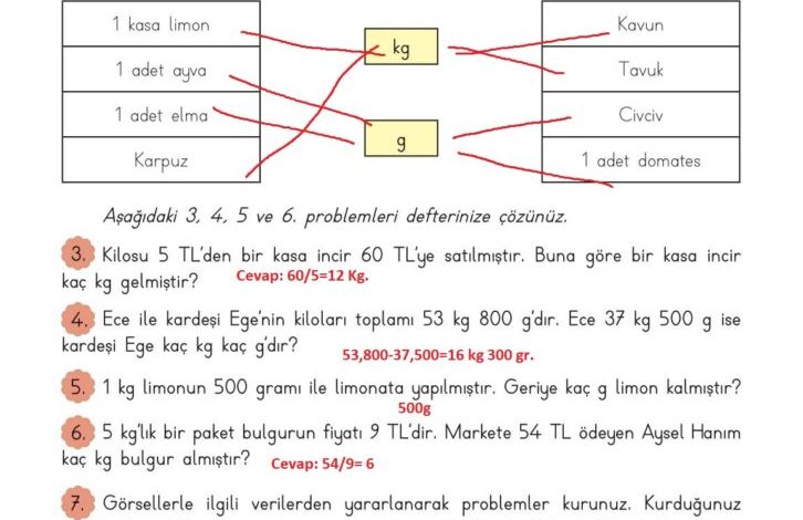 3. Sınıf Matematik Meb Yayınları Sayfa 163 Cevapları