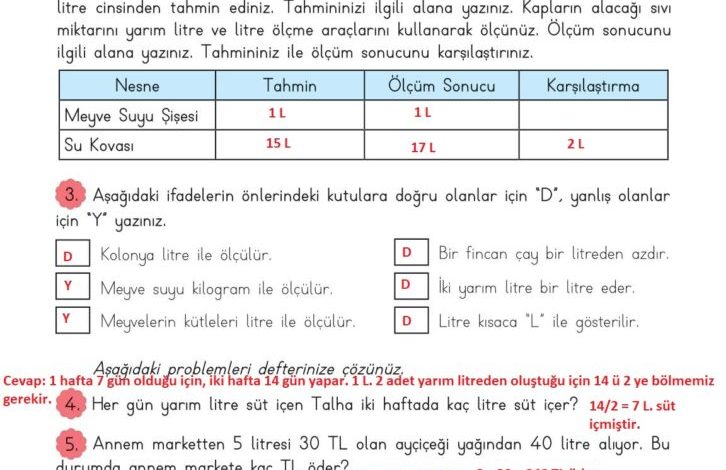 3. Sınıf Matematik Meb Yayınları Sayfa 235 Cevapları