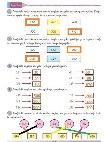 3. Sınıf Matematik Meb Yayınları Sayfa 27 Cevapları