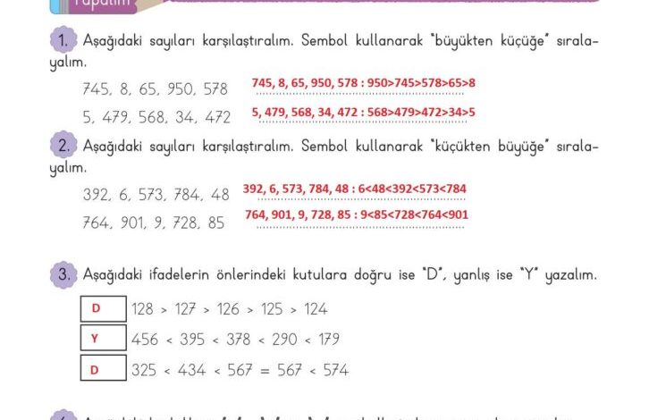 3. Sınıf Matematik Meb Yayınları Sayfa 30 Cevapları