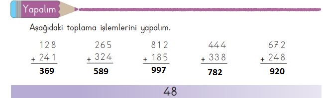 3. Sınıf Matematik Meb Yayınları Sayfa 48 Cevapları