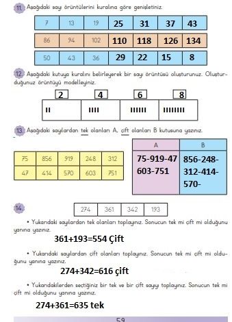 3. Sınıf Matematik Meb Yayınları Sayfa 59 Cevapları