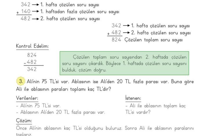 3. Sınıf Matematik Meb Yayınları Sayfa 72 Cevapları