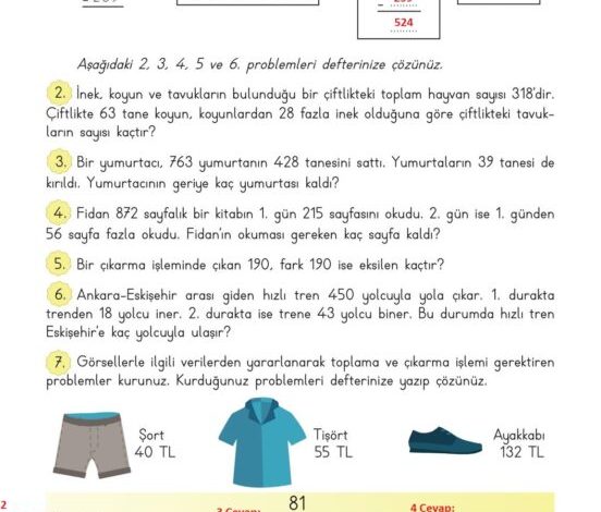 3. Sınıf Matematik Meb Yayınları Sayfa 81 Cevapları