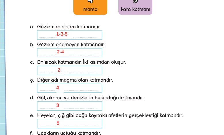 3. Sınıf Meb Yayınları Fen Bilimleri Ders Kitabı Sayfa 40 Cevapları