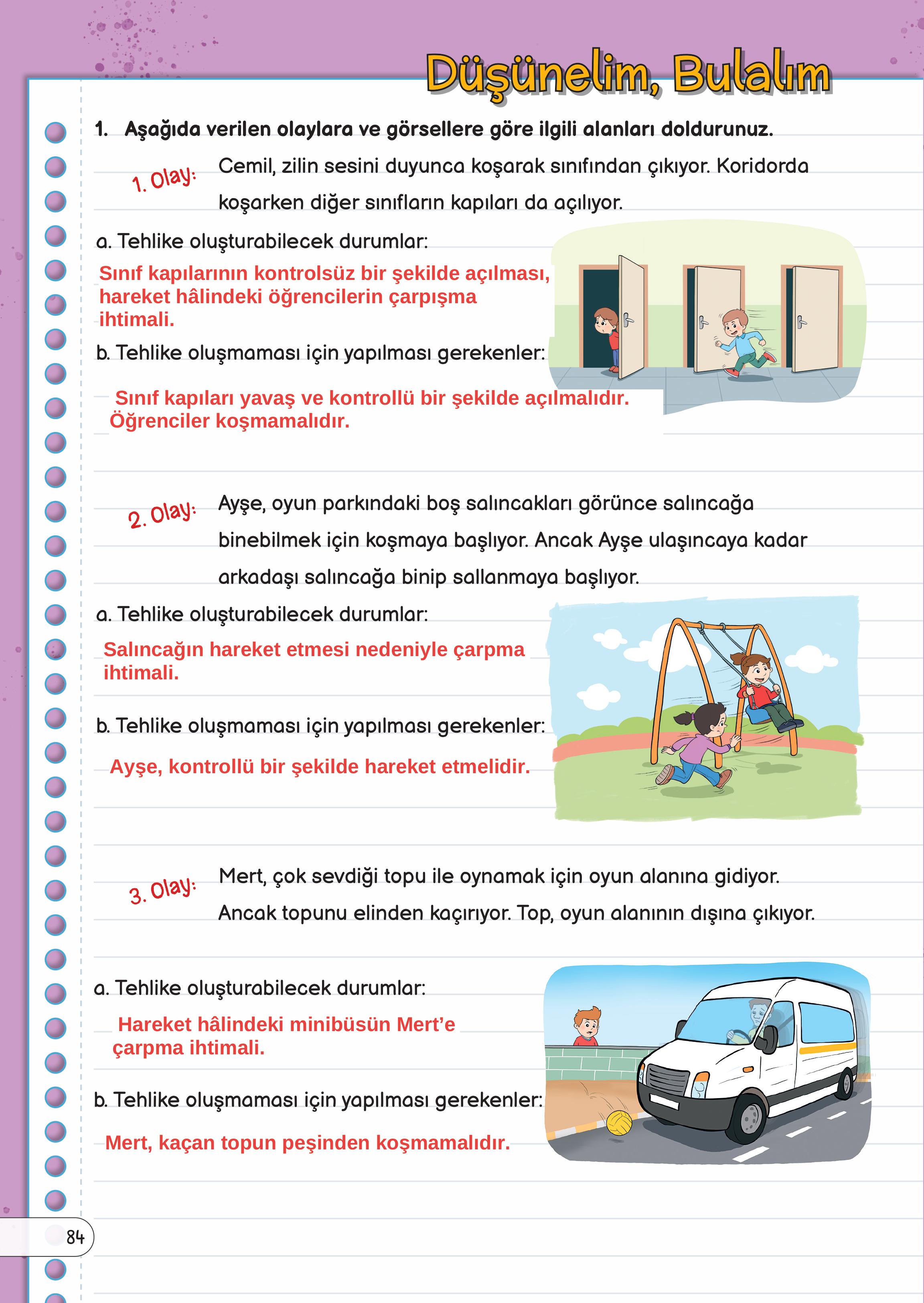 3. Sınıf Meb Yayınları Fen Bilimleri Ders Kitabı Sayfa 84 Cevapları