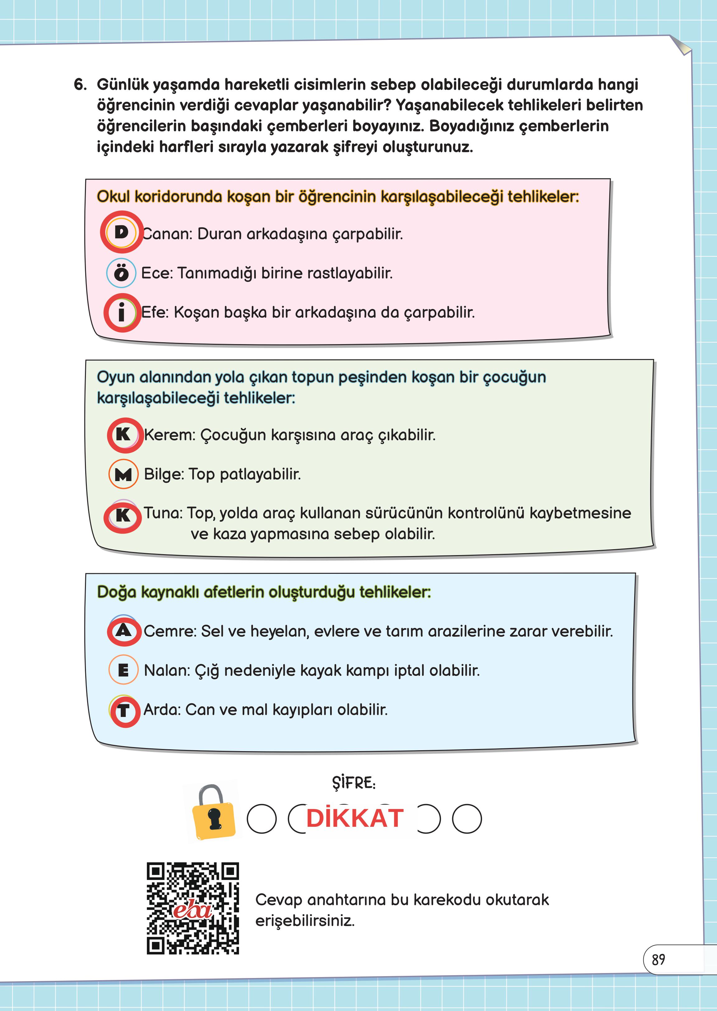 3. Sınıf Meb Yayınları Fen Bilimleri Ders Kitabı Sayfa 89 Cevapları