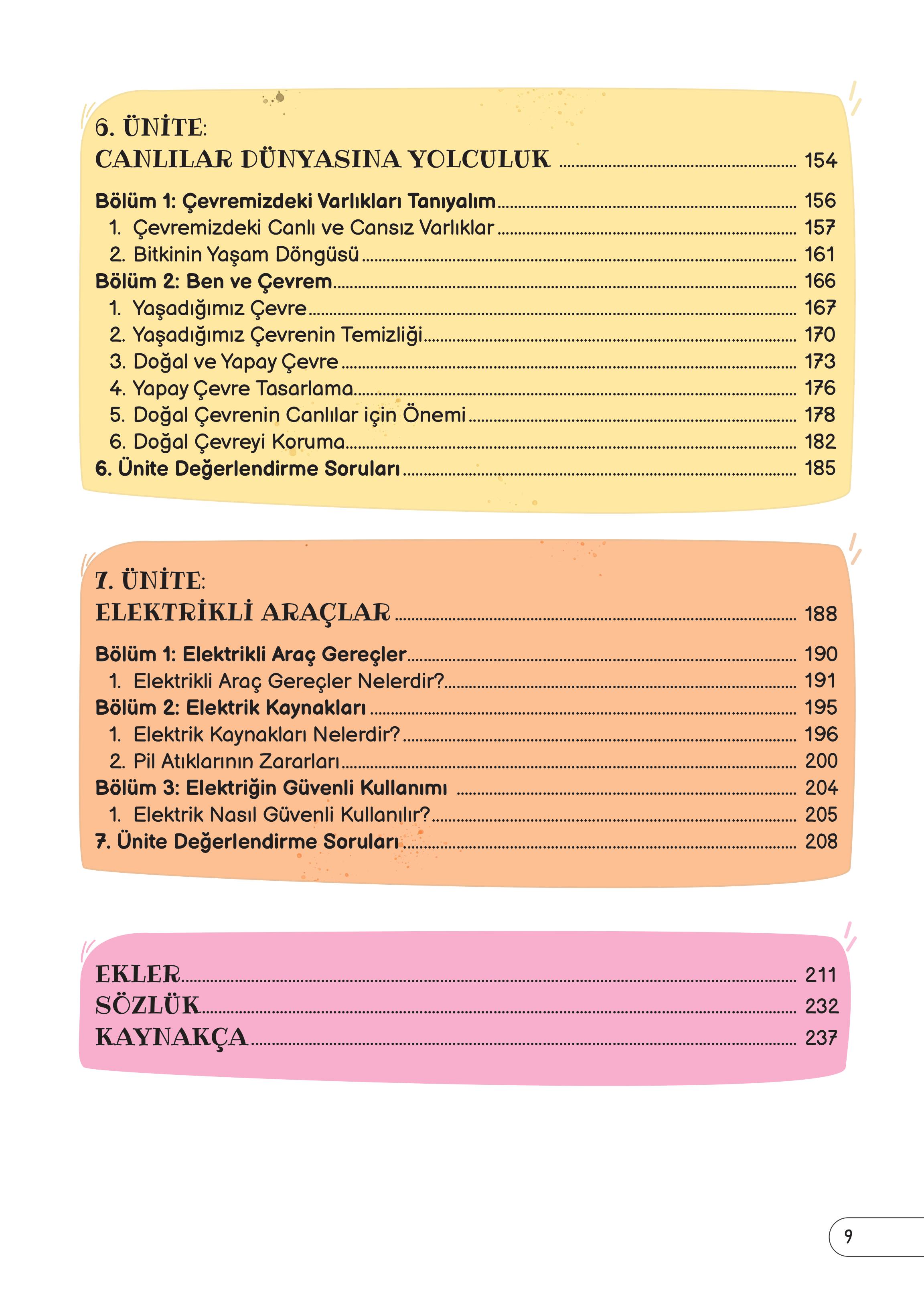 3. Sınıf Meb Yayınları Fen Bilimleri Ders Kitabı Sayfa 9 Cevapları