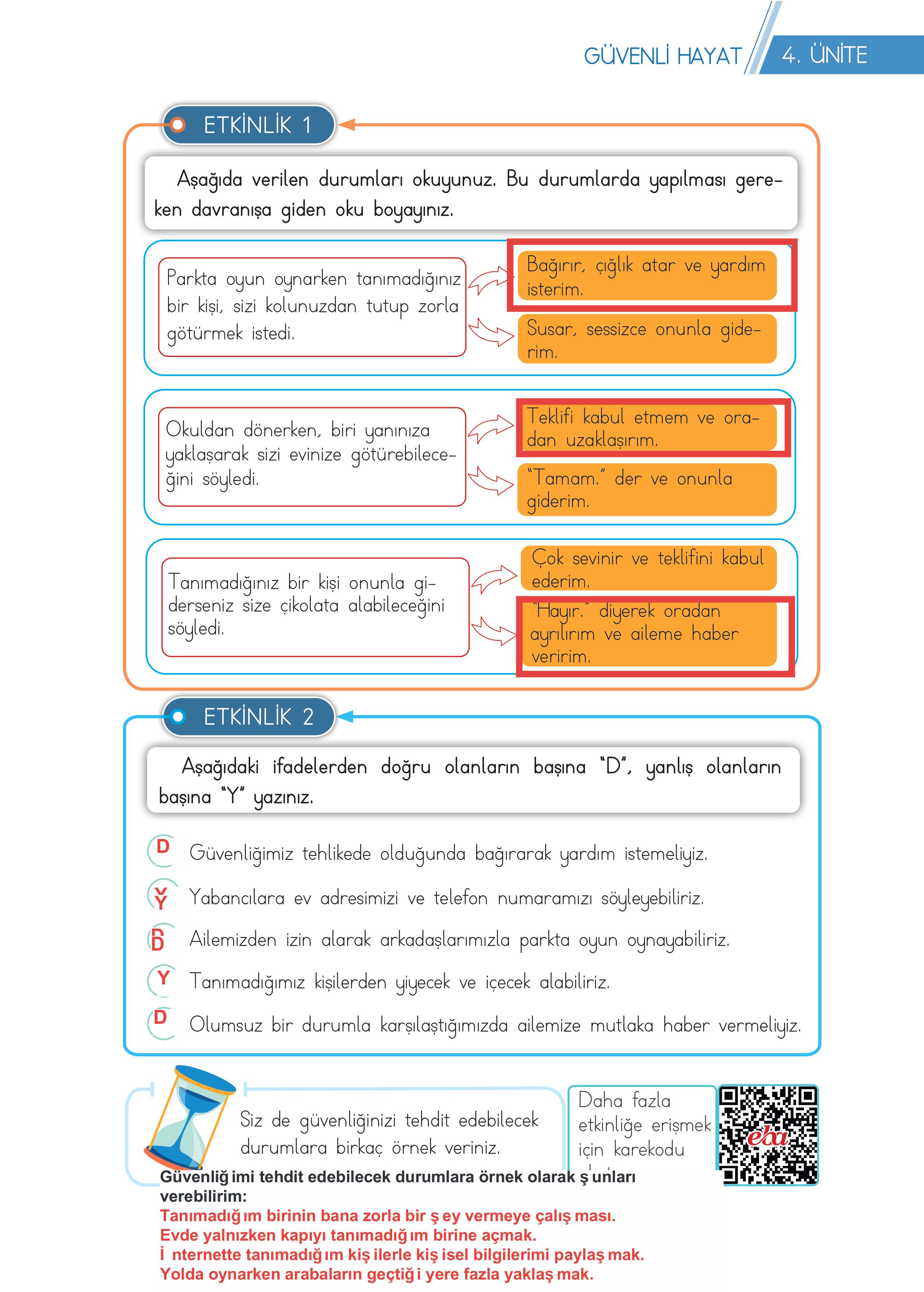 3. Sınıf Meb Yayınları Hayat Bilgisi Ders Kitabı Sayfa 133 Cevapları