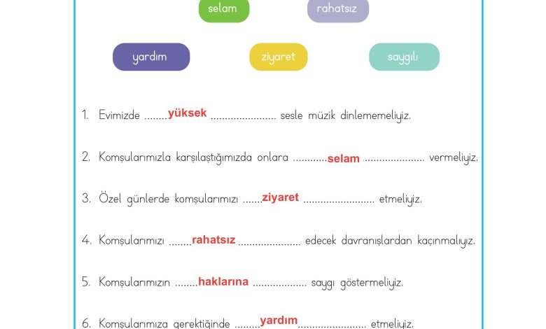 3. Sınıf Meb Yayınları Hayat Bilgisi Ders Kitabı Sayfa 63 Cevapları