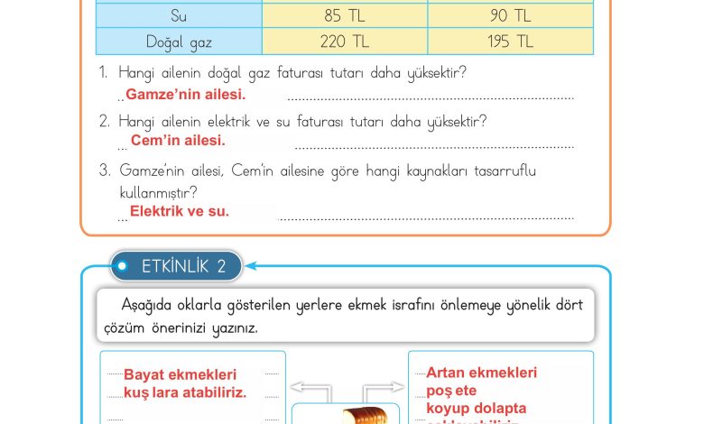 3. Sınıf Meb Yayınları Hayat Bilgisi Ders Kitabı Sayfa 74 Cevapları